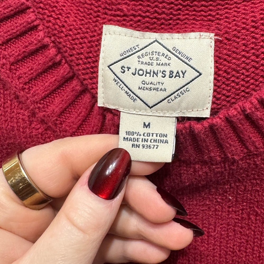 St. John's Bay Men's Crewneck Sweater - Picture 4 of 4